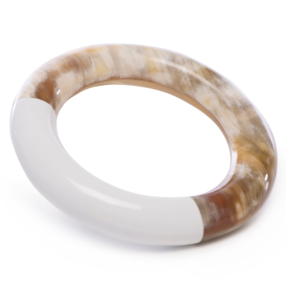 Horn Bangle With Lacquer