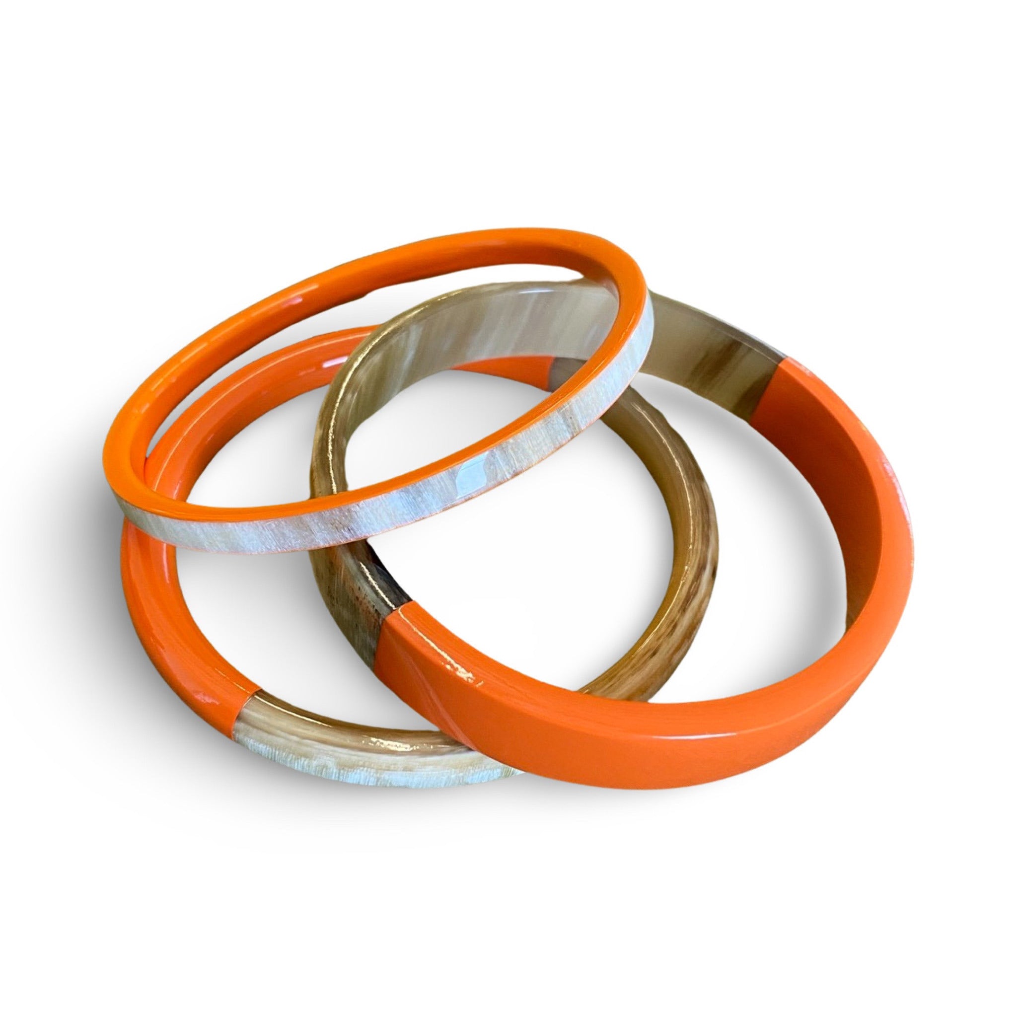 CTB198O Natural Horn Bangle Set With Lacquer-O – Vivo Direct CTB198O Natural Horn Bangle Set With Lacquer-O – Vivo Direct
