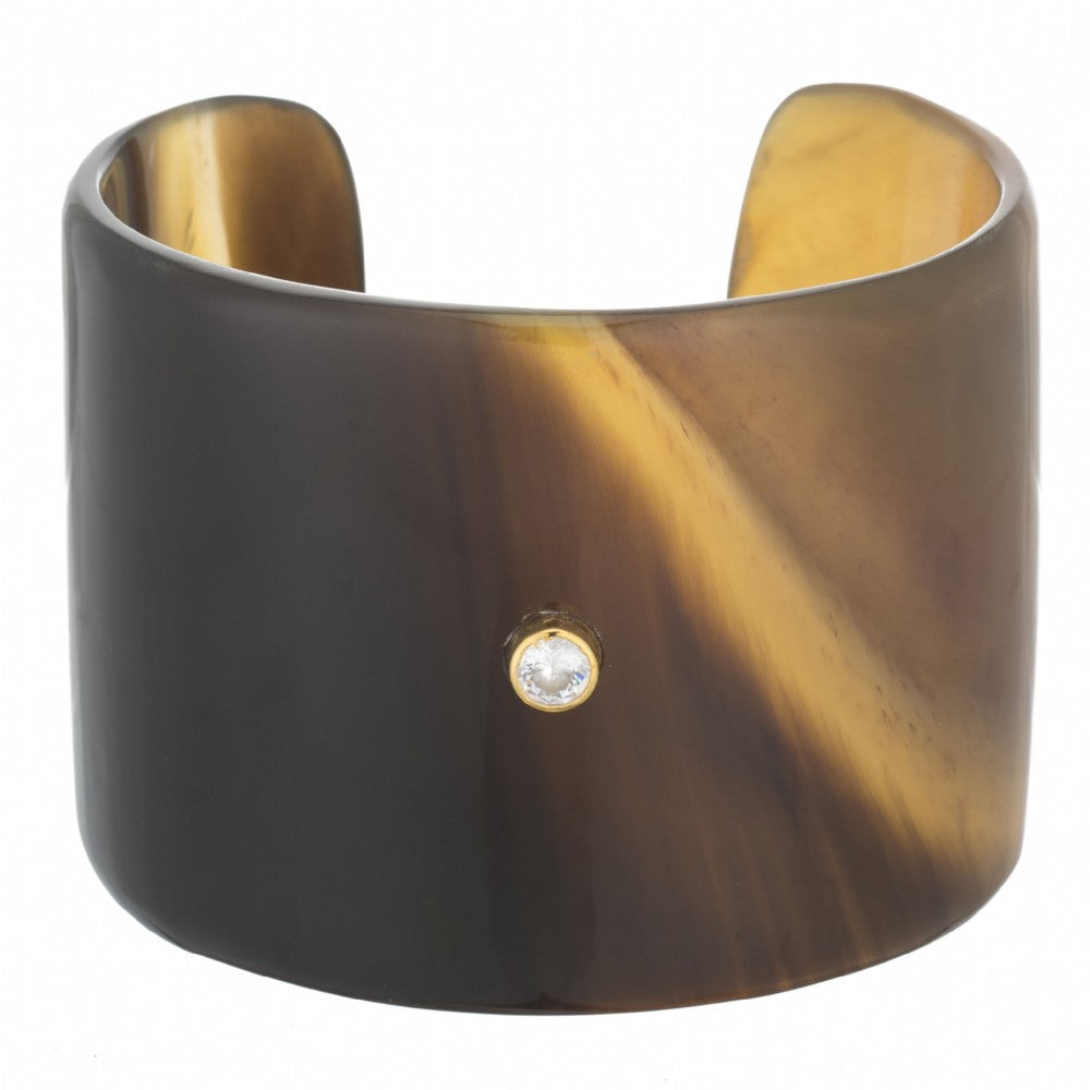 Horn Cuff With Crystyal