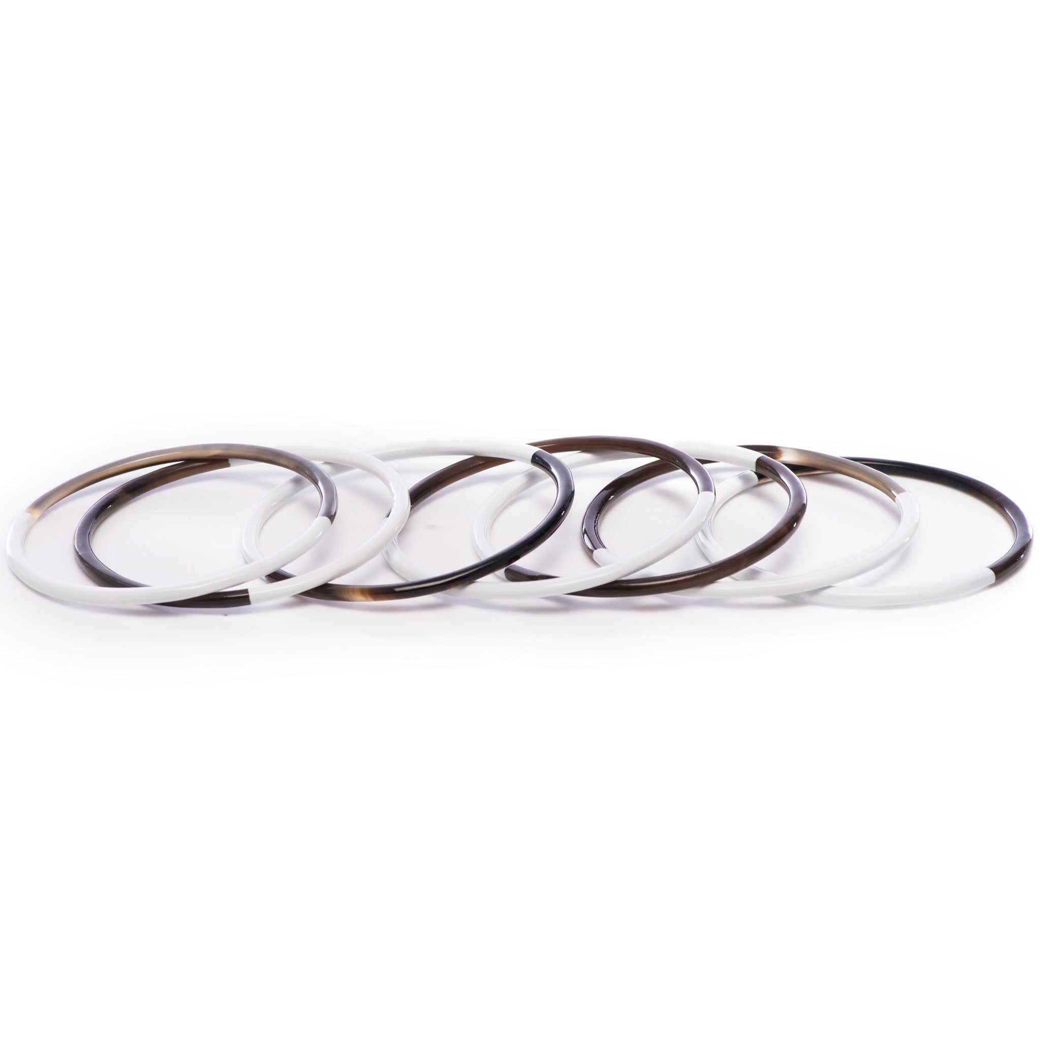 Horn Bangle Set With Lacquer
