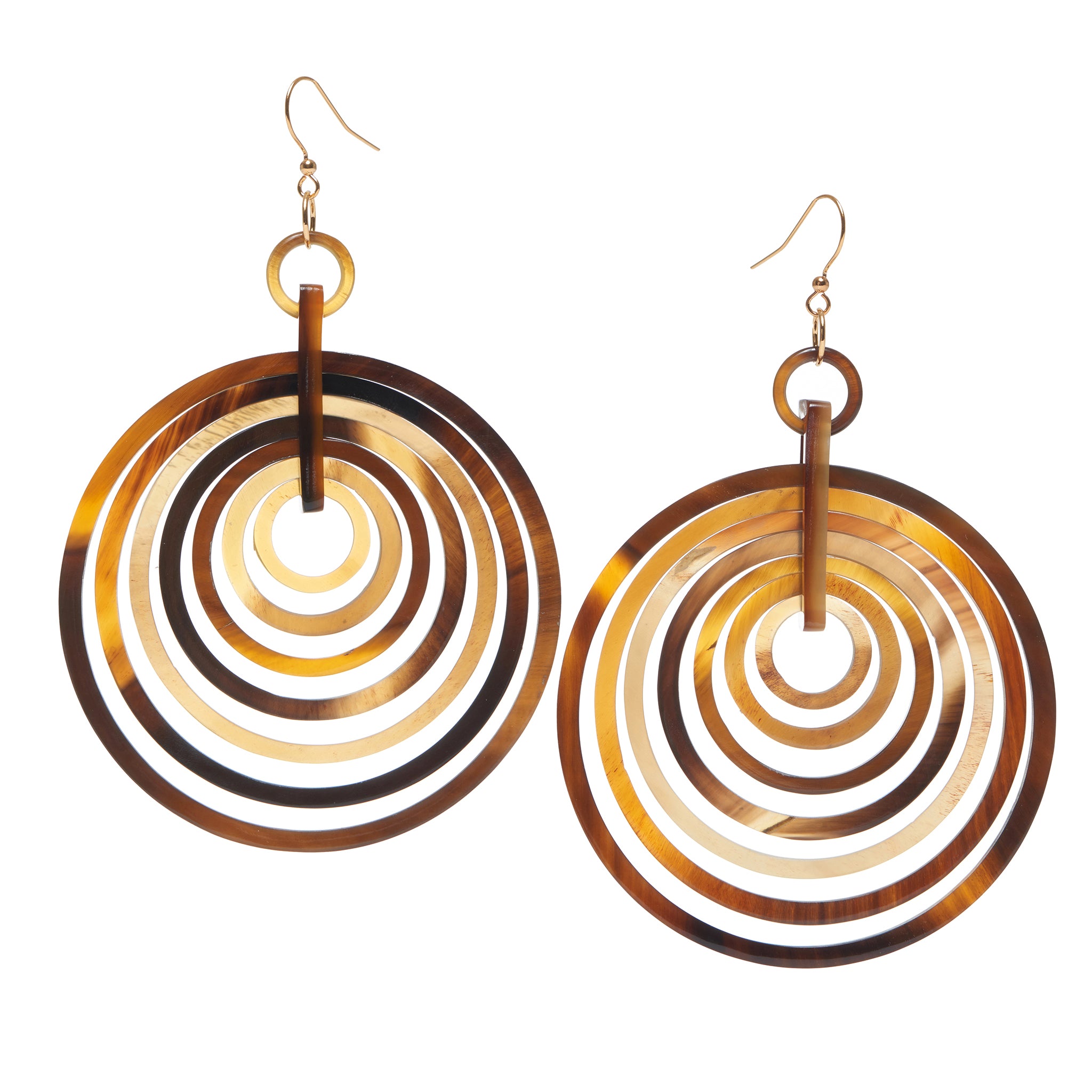 Concentric Circle Horn Earring