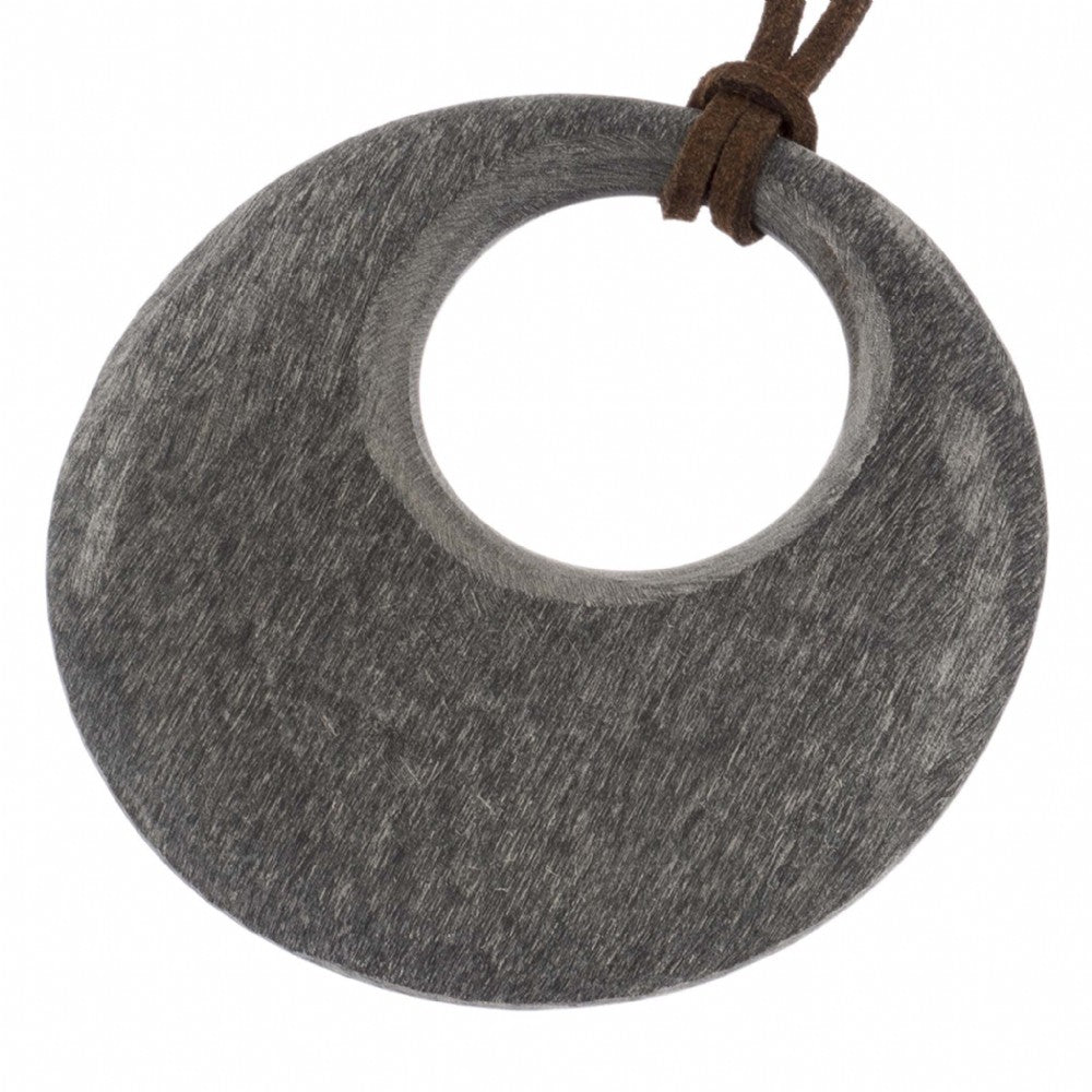 OVAL PEARL NECKLACE W/NATURAL STONE MATTE BLACK OVAL PEARL NECKLACE W/NATURAL STONE MATTE BLACK